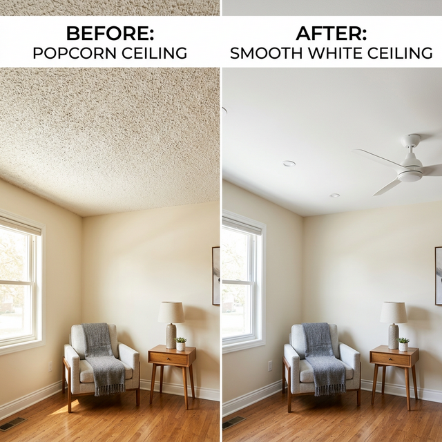 Popcorn Ceiling Removal in Kelowna: How Brawler Drywall Transformed a Challenging Renovation
